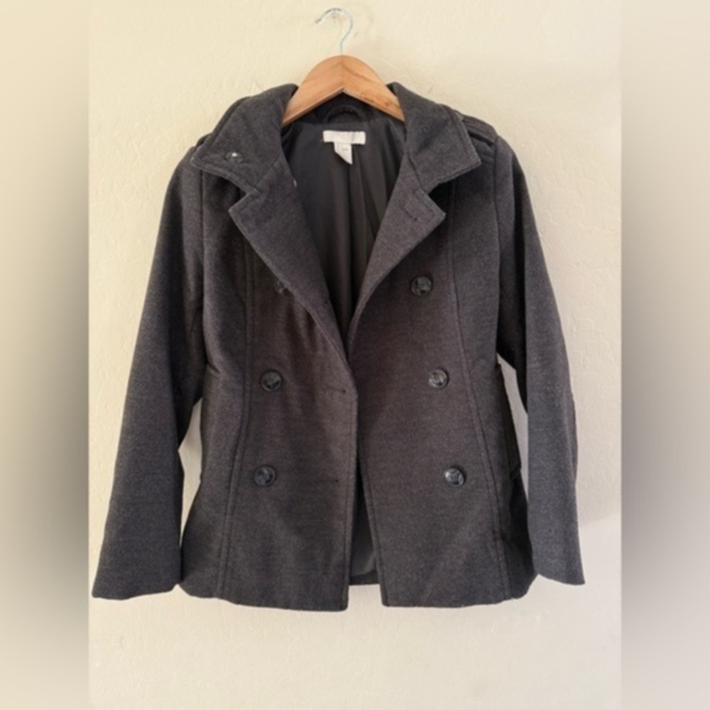 Women's Double-Breasted Gray Coat